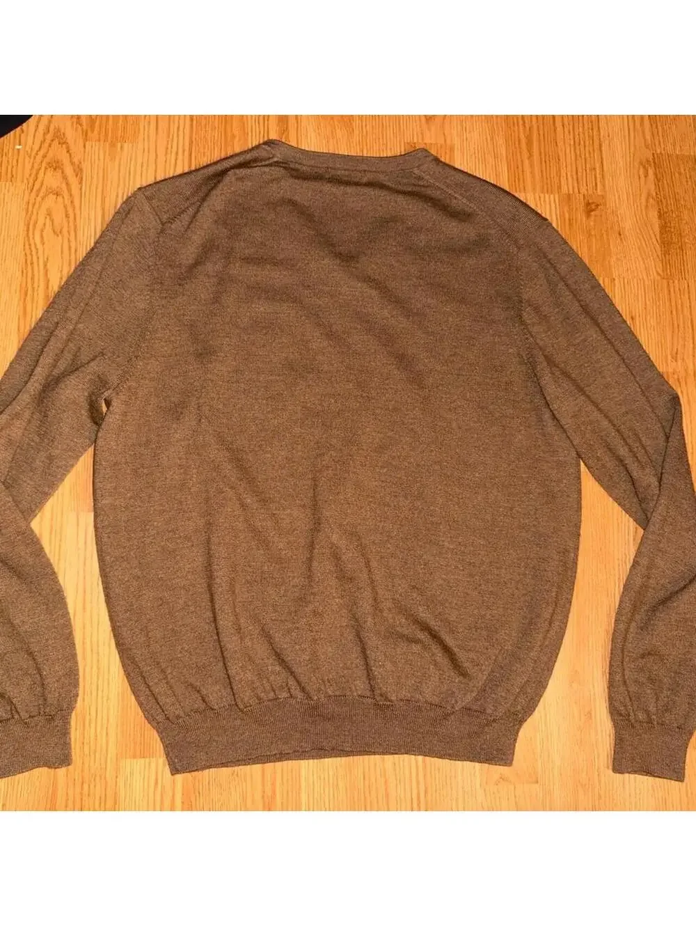 Brooks Brothers Men's brown merino wool blend sweater sz XL quiet luxury preppy